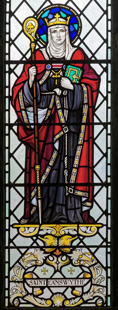 Window of St Eanswythe in St Mary and St Eanswythes Church, by G.E.R Smith