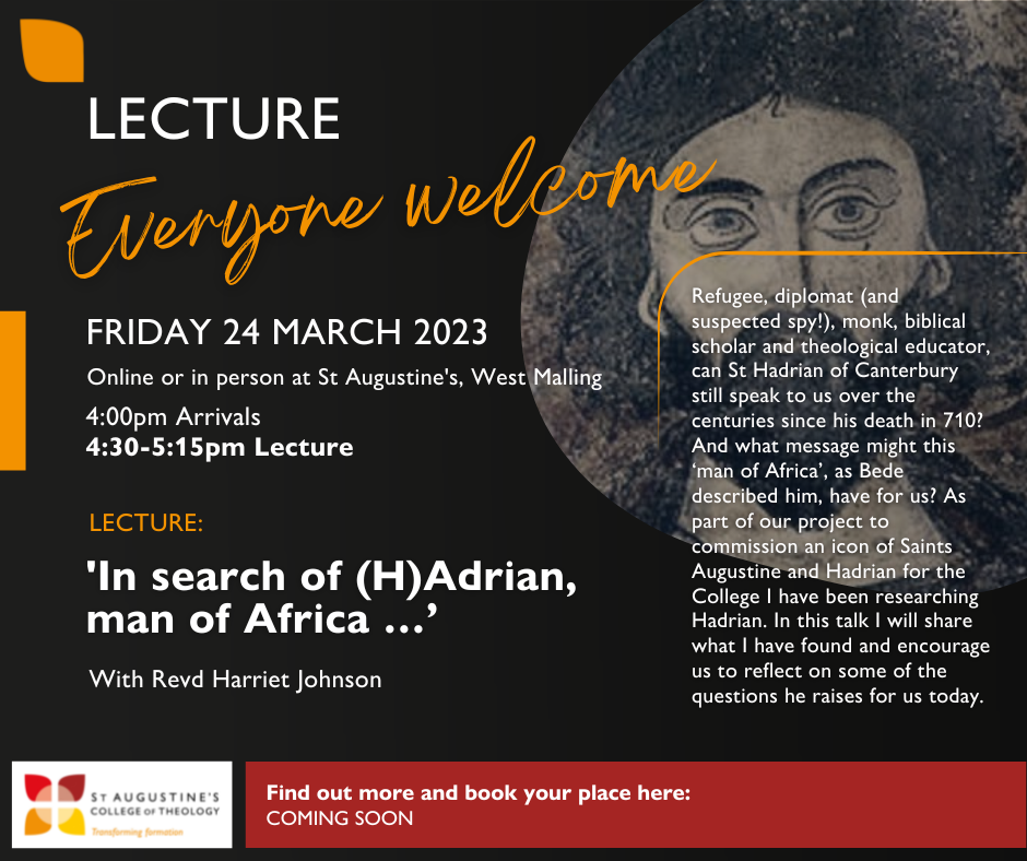 ‘In search of (H)Adrian …. man of Africa’ …. talk by Rev Harriet Johnson