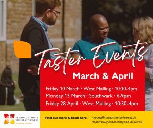 Theology Taster Events in March and April 2023.