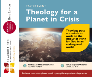 Taster event for Theology for a Planet in Crisis course.