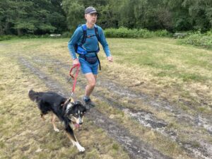 Bishop Martin, Head of Trustees at St Augustine's College of Theology, with his dog