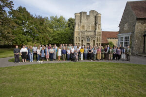 A group shot of new theology students at St Augustine's West Malling campus.